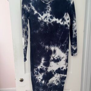 Blue and White Tie-Dye Dress